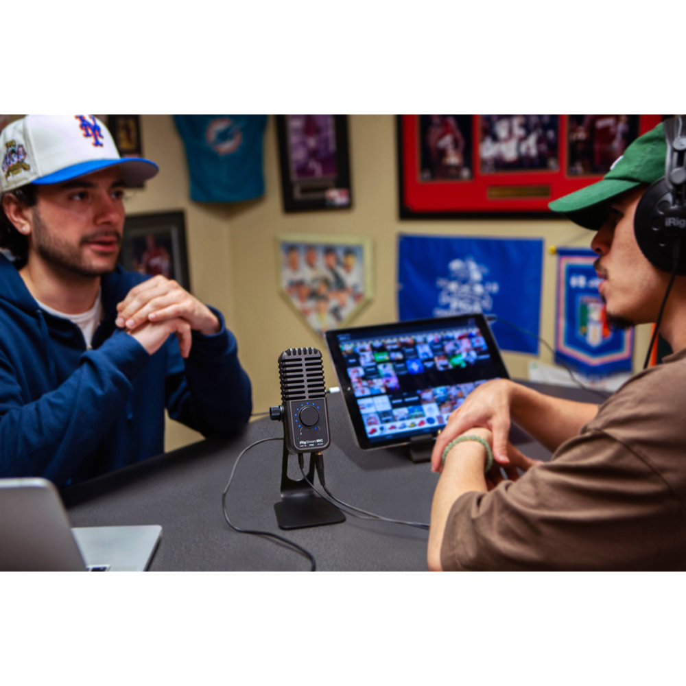 IK Multimedia iRig Stream Mic Pro コンデンサーマイク & オーディオインターフェイス 配信イメージ画像