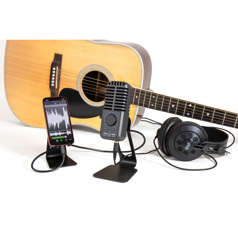 IK Multimedia iRig Stream Mic Pro コンデンサーマイク & オーディオインターフェイス 楽器録音イメージ