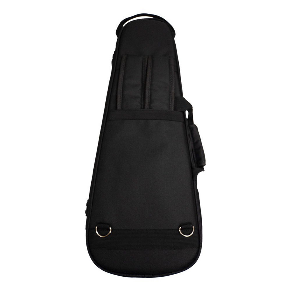 KIWAYA KLC-D-Con/BK ウクレレライトケース ブラック 2本用 コンサート用ウクレレケース ウクレレライトケース コンサート用ウクレレケース ショルダー収納時 裏面 画像