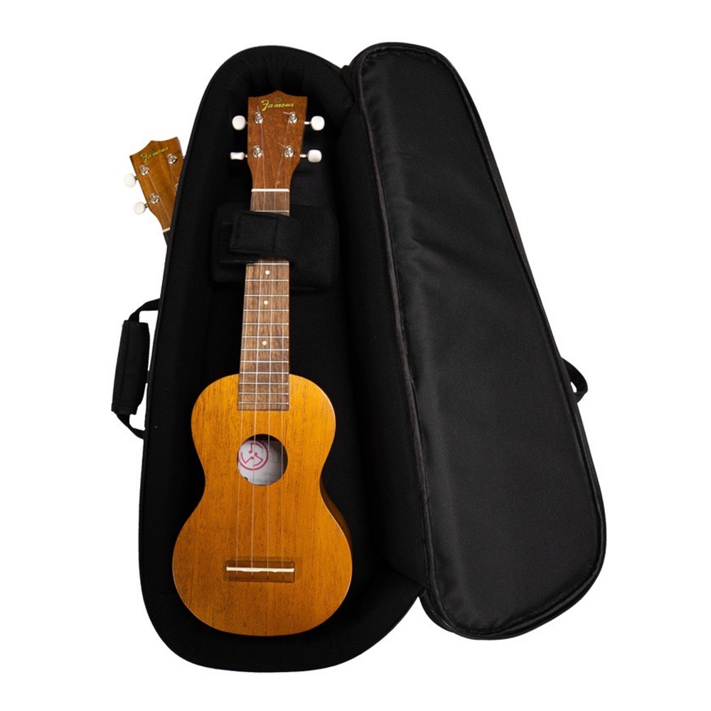 KIWAYA KLC-D-Con/BK ウクレレライトケース ブラック 2本用 コンサート用ウクレレケース ウクレレライトケース コンサート用ウクレレケース 収納時 画像