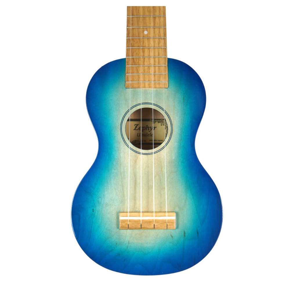ZEPHYR No.22-B ソプラノウクレレ マリンブルー ボディアップ画像