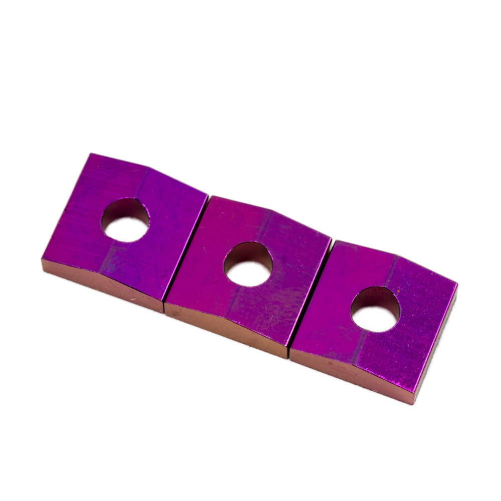 FU Tone Titanium Lock Nut Block Set (3) PURPLE チタンナットブロック パープル