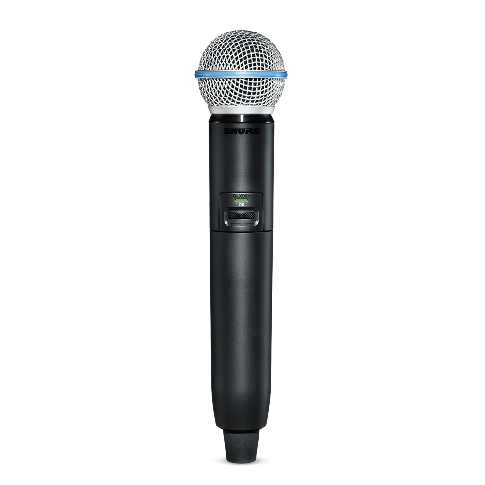 SHURE GLXD24+J/B58-Z2 ボーカル用ワイヤレスシステム 2.4GHz帯 ハンドヘルド型送信機 テーブルトップ型受信機 ハンドヘルド送信機画像
