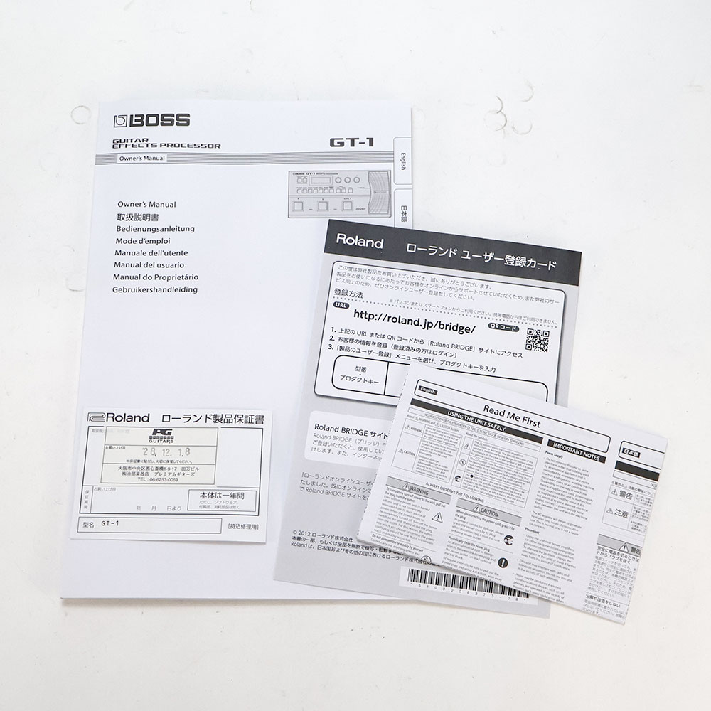 【中古】ボス マルチエフェクター BOSS GT-1 Guitar Effect Processor 付属品
