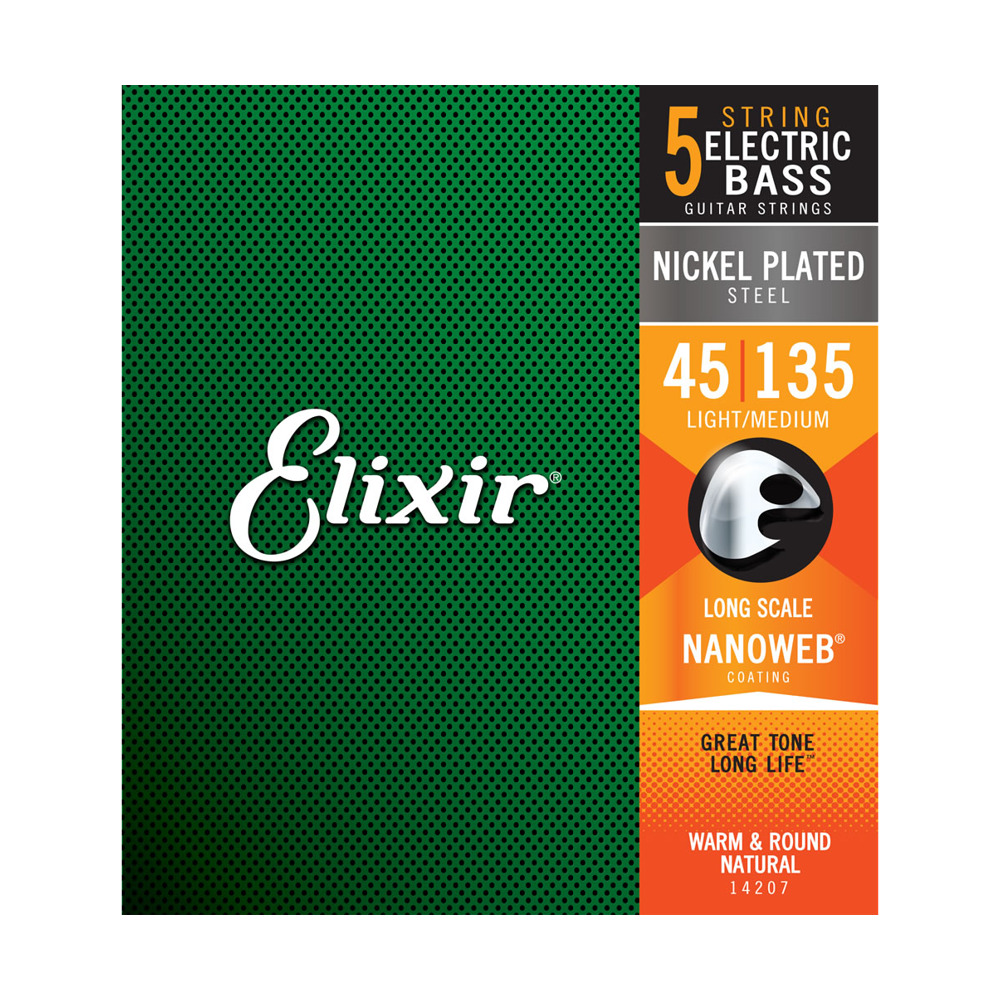 ELIXIR 14207 5string Light Medium Long Scale 45-135 ベース用セット弦