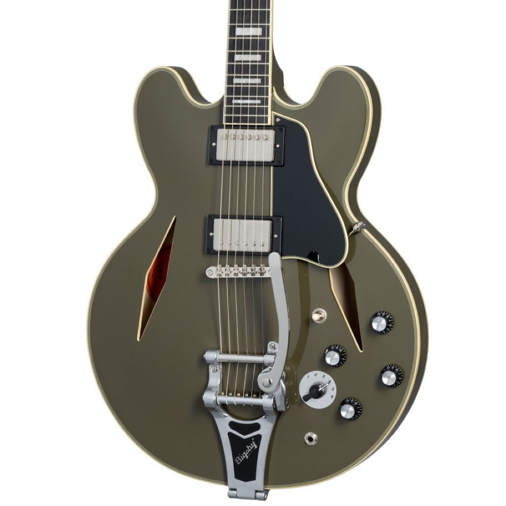 Epiphone エピフォン Shinichi Ubukata ES-355 Custom Bigsby Olive Drab IGES355CSUODNB3 生形真一シグネチャーモデル エレキギター ボディ画像