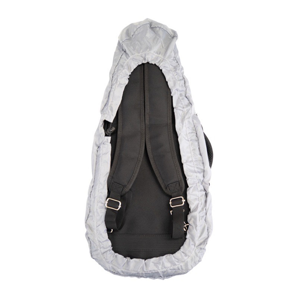 KIWAYA キワヤ UR-C オリジナルレインカバー グレー コンサートウクレレ用 ケース取り付け画像