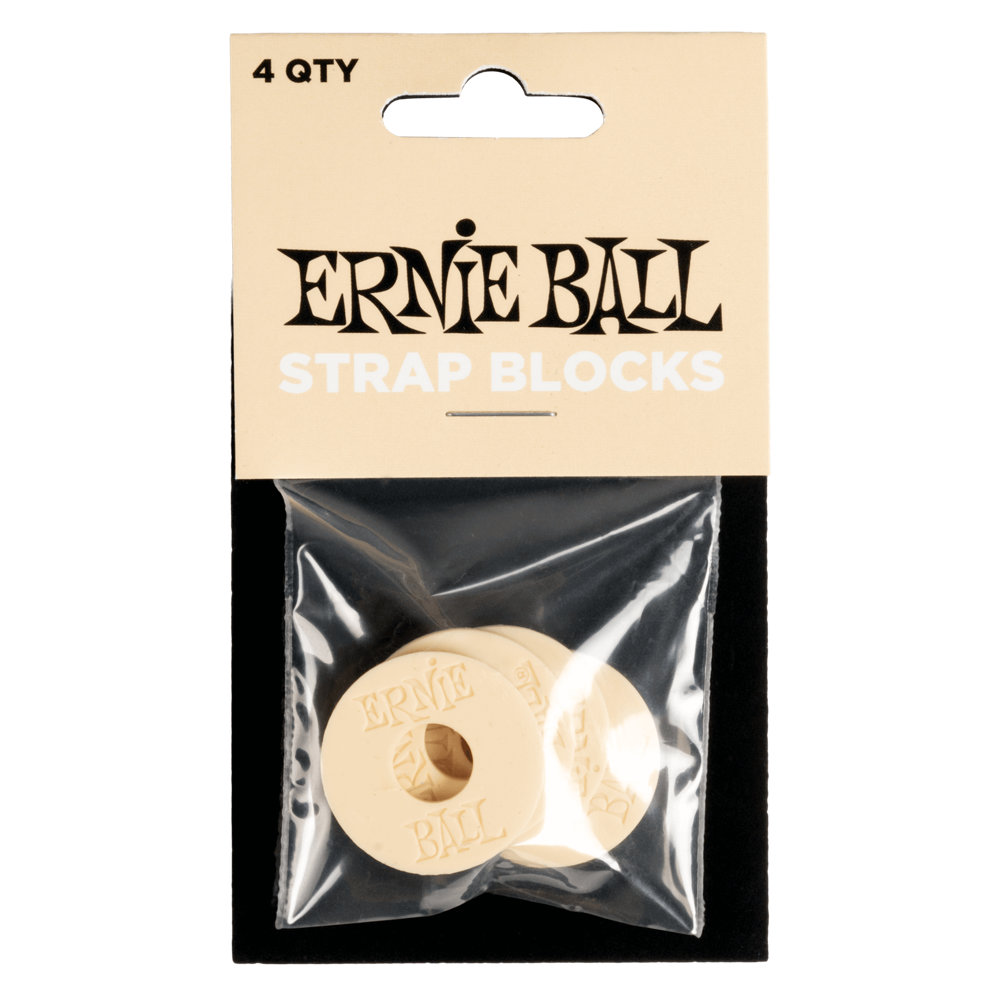ERNIE BALL 5624 STRAP BLOCKS 4PK CREAM ゴム製 ストラップブロック クリーム 4個入り アーニーボール ストラップラバー