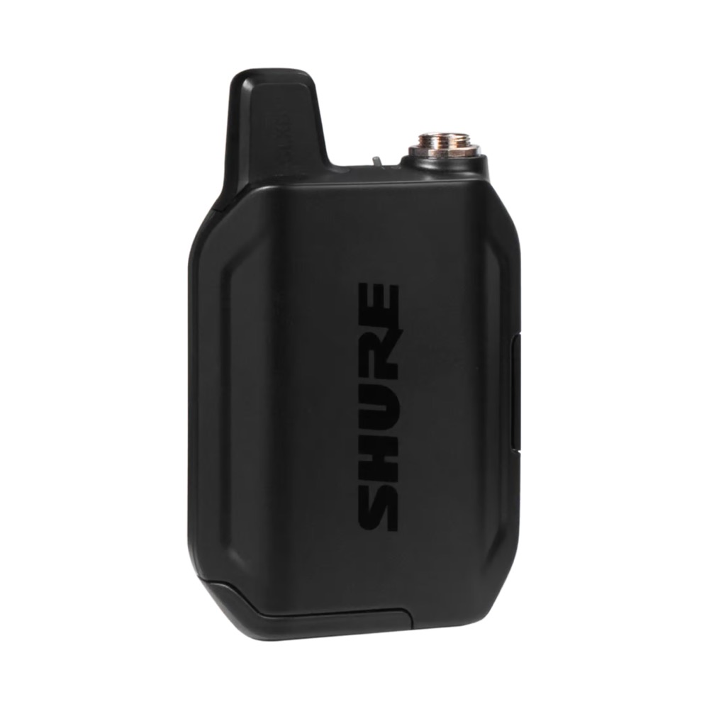 SHURE シュア GLXD1+=-Z2 デジタルワイヤレスシステム ボディーパック型送信機 2.4GHz帯 斜めアングル画像