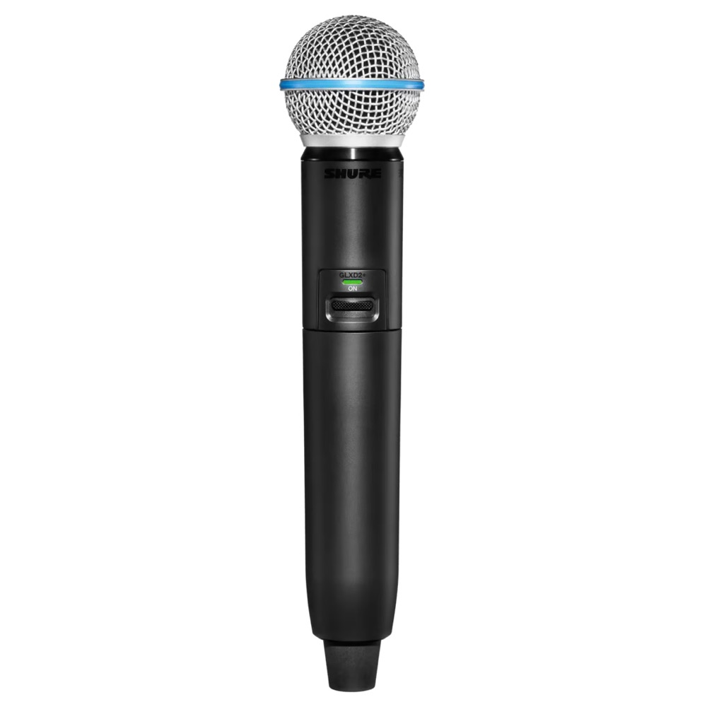 SHURE シュア GLXD24R+J/B58-Z2 ボーカル用ワイヤレスシステム 2.4GHz帯 ハンドヘルド型送信機 ハーフラック型受信機 送信機画像