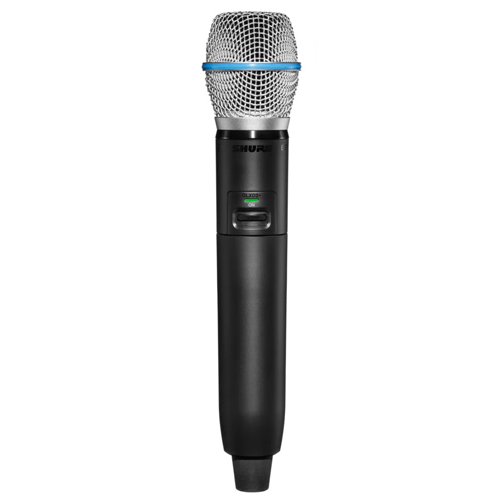 SHURE シュア GLXD24+J/B87A-Z2 ボーカル用ワイヤレスシステム 2.4GHz帯 ハンドヘルド型送信機 テーブルトップ型受信機 送信機画像