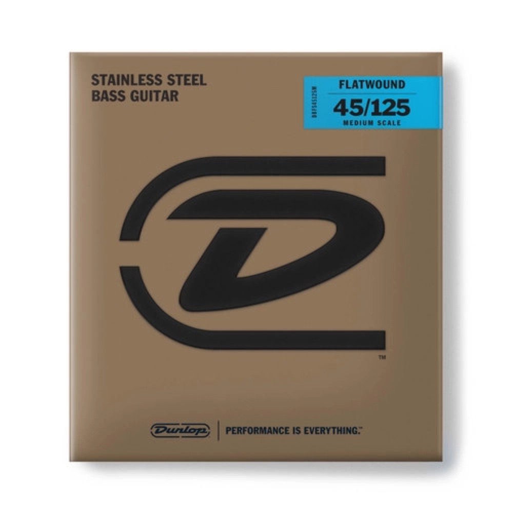 JIM DUNLOP ジムダンロップ DBFS45125M Stainless Steel Flatwound Bass Strings DBFS 5弦エレキベース弦