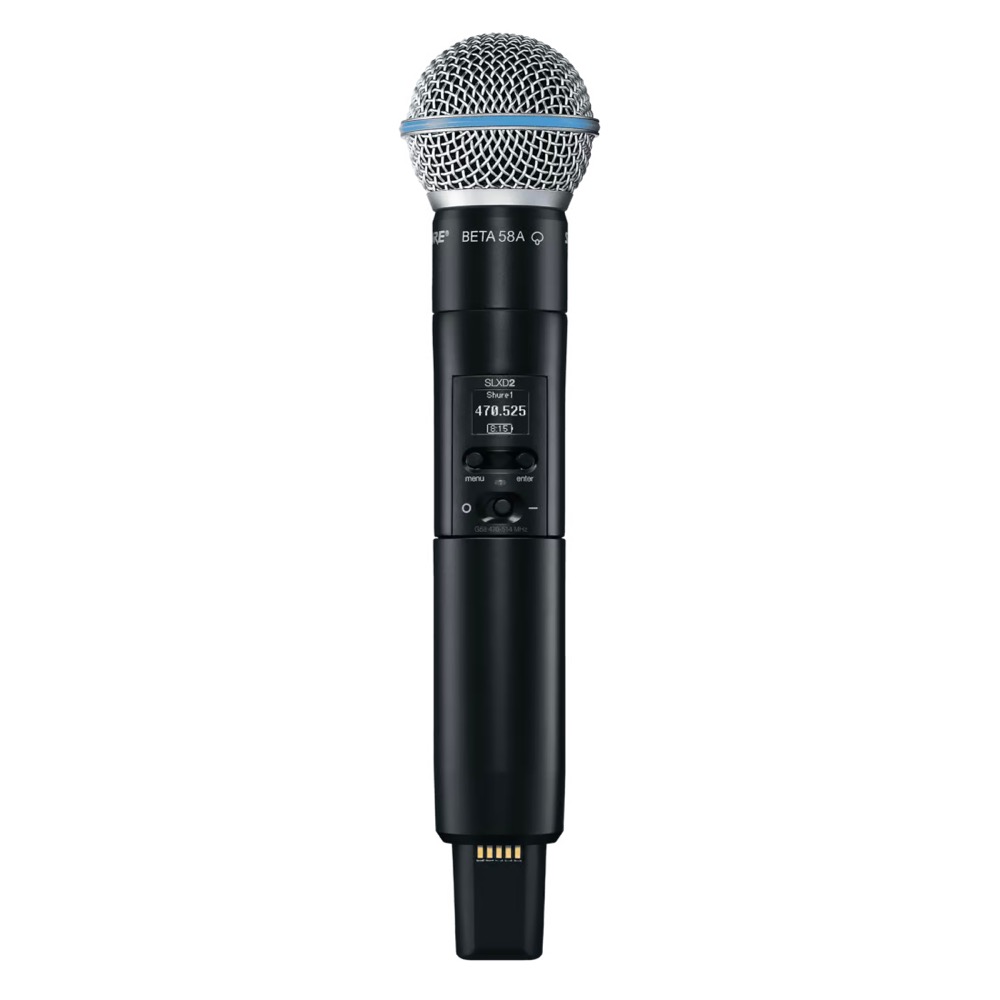 SHURE シュア SLXD24J/B58-JB ボーカル用ワイヤレスシステム B帯 ハンドヘルド型送信機 シングル受信機 ハンドヘルド送信機画像