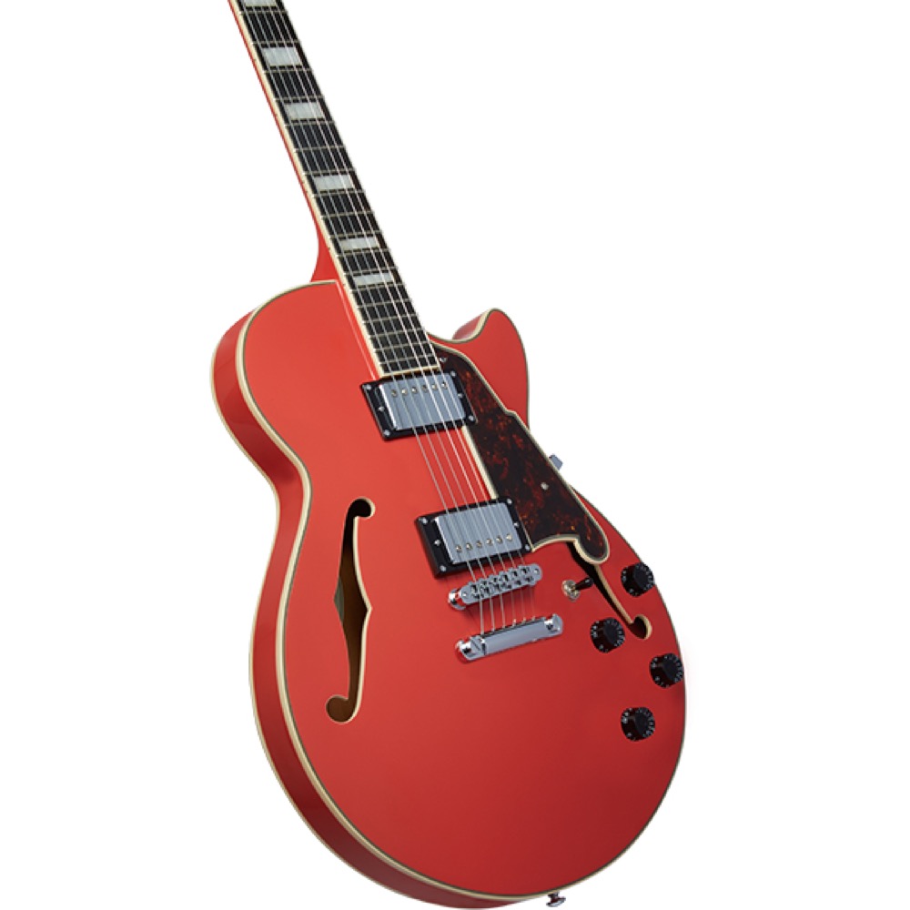 D’Angelico ディアンジェリコ Premier SS Fiesta Red エレキギター ボディー画像
