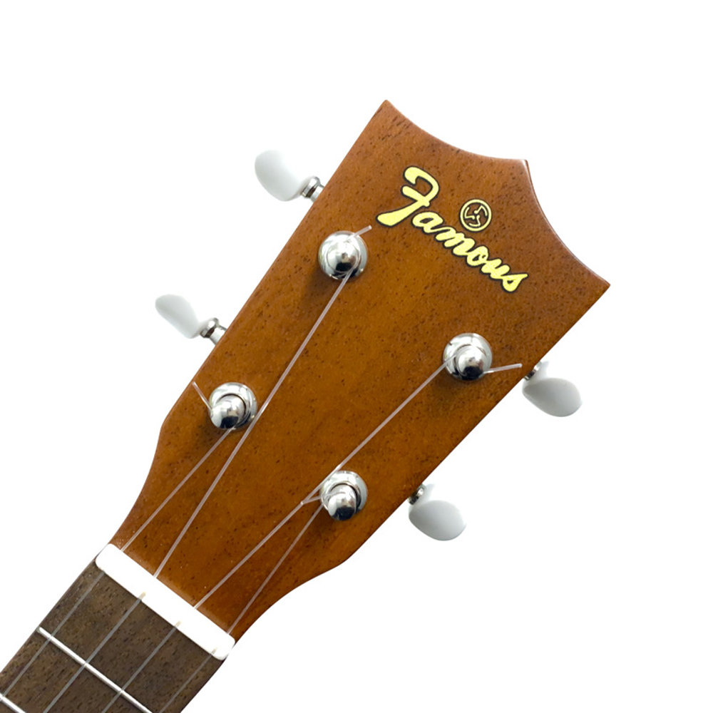 Famous フェイマス FT-1G テナーウクレレ マホガニーボディー ヘッド表