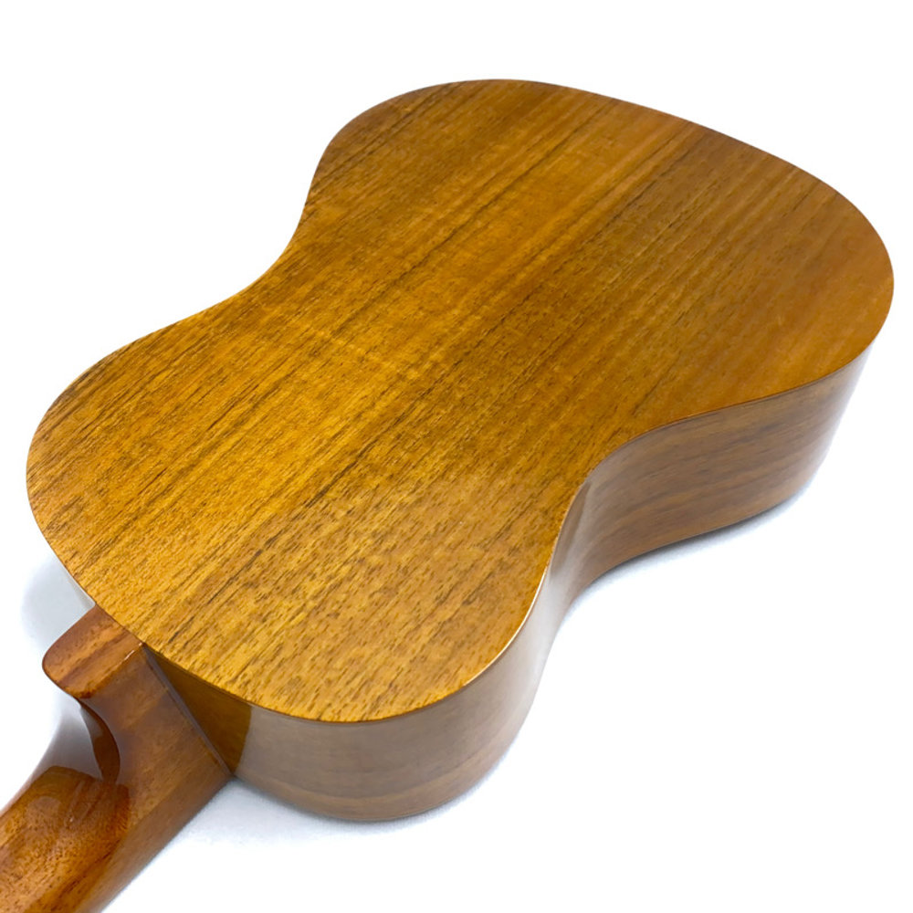 Famous フェイマス FT-5G テナーウクレレ ハワイアンコアボディー ボディバック、ヒール