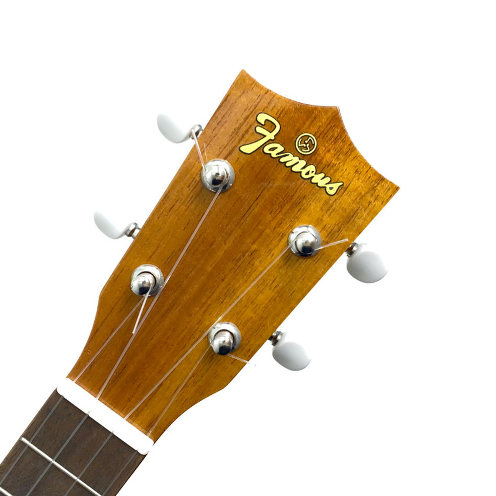 Famous フェイマス FT-5G テナーウクレレ ハワイアンコアボディー ヘッド表