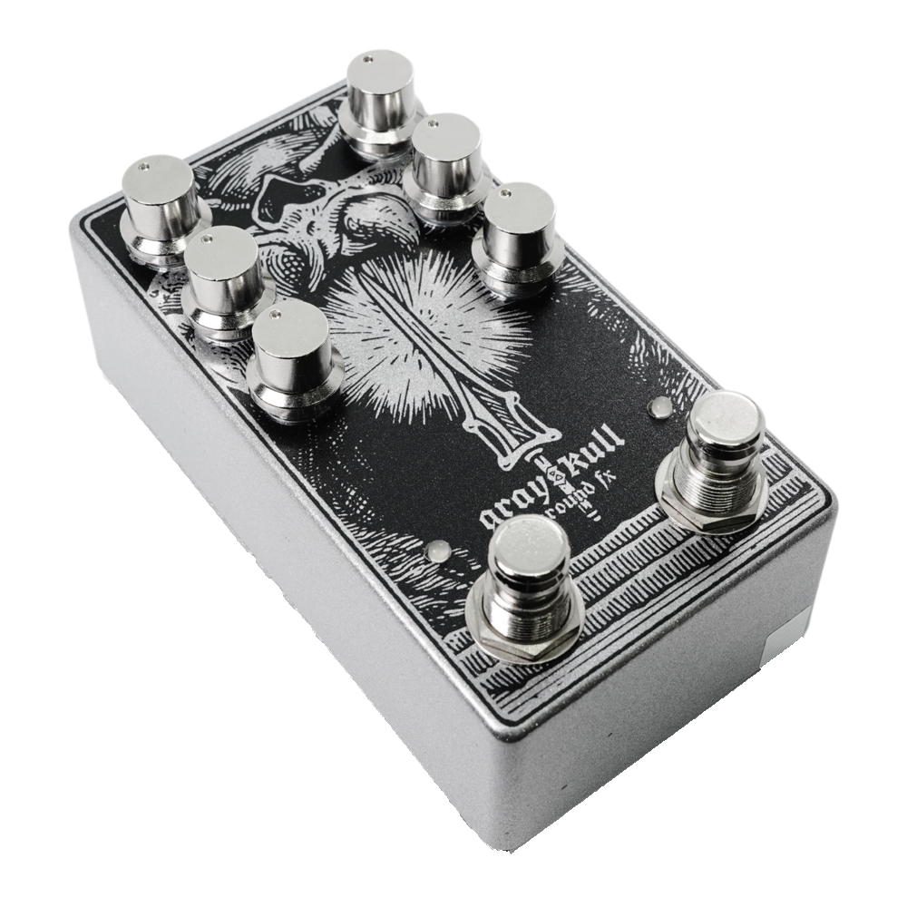 Ground Fx グラウンドエフエックス Grayskull ディストーション ギターエフェクター 本体斜画像