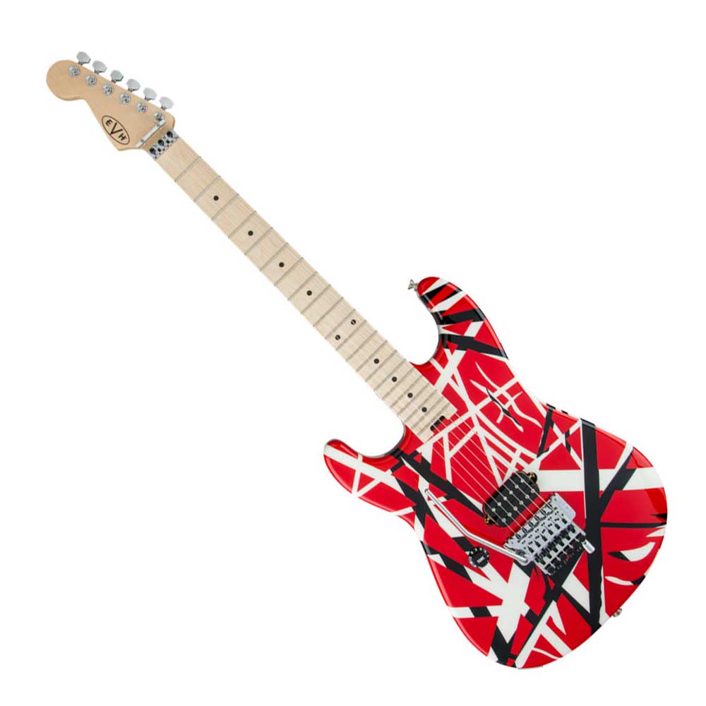 EVH イーブイエイチ Striped Series LH R/B/W Maple Fingerboard Red Black and White Stripes エレキギター