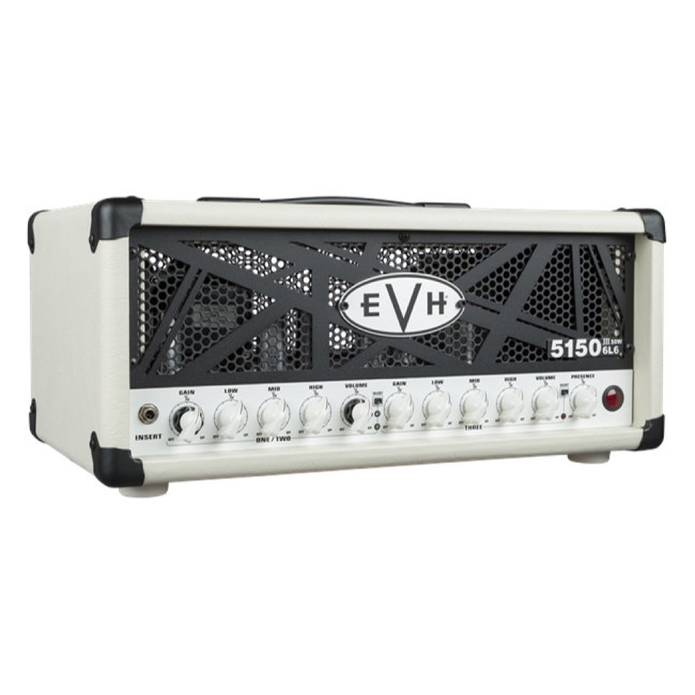 EVH イーブイエイチ 5150III 50W 6L6 Head, Ivory ギターアンプヘッド 左サイドからフロントパネル