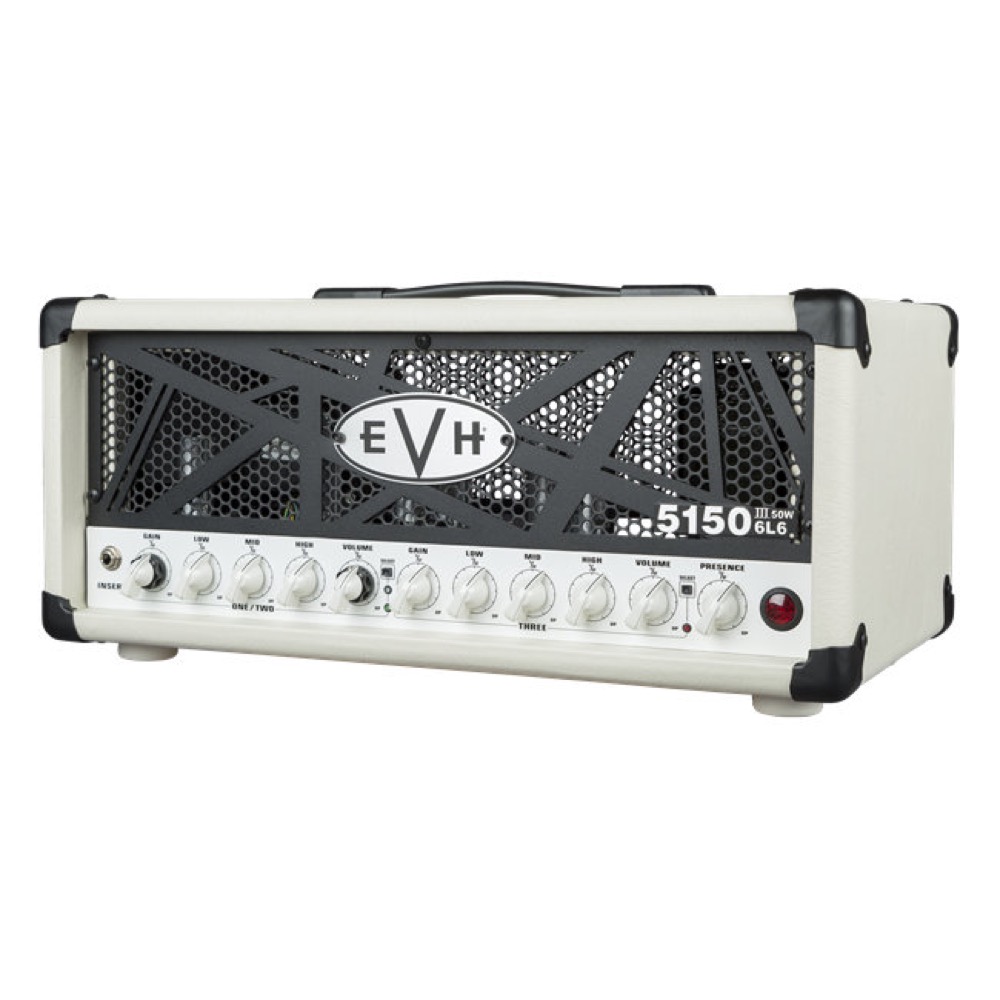 EVH イーブイエイチ 5150III 50W 6L6 Head， Ivory ギターアンプヘッド 右サイドからフロントパネル