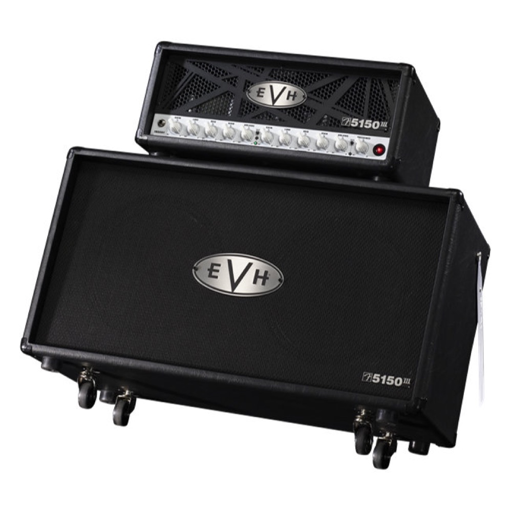 EVH イーブイエイチ 5150III 2X12 Cabinet， Black スピーカーキャビネット ヘッドとスラントした状態