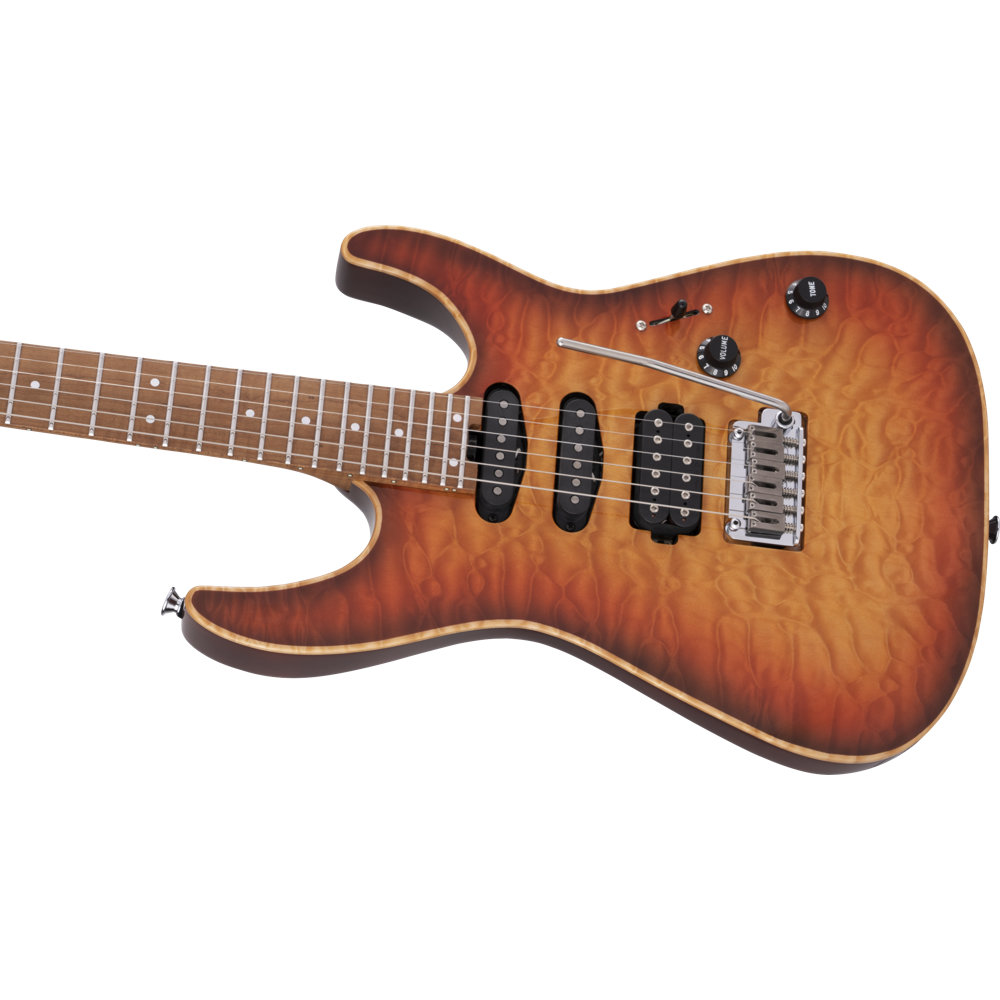 Charvel シャーベル USA Select DK24 HSS 2PT CM QM Caramelized Maple Fingerboard Autumn Glow エレキギター