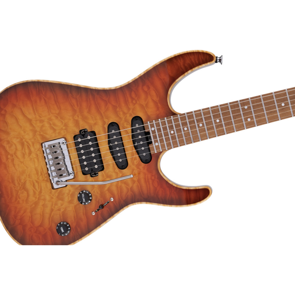 Charvel シャーベル USA Select DK24 HSS 2PT CM QM Caramelized Maple Fingerboard Autumn Glow エレキギター