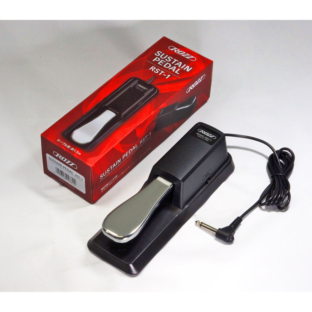 ROZZ ロッズ SUS PEDAL RST-1 サスティンペダル 本体とパッケージ画像
