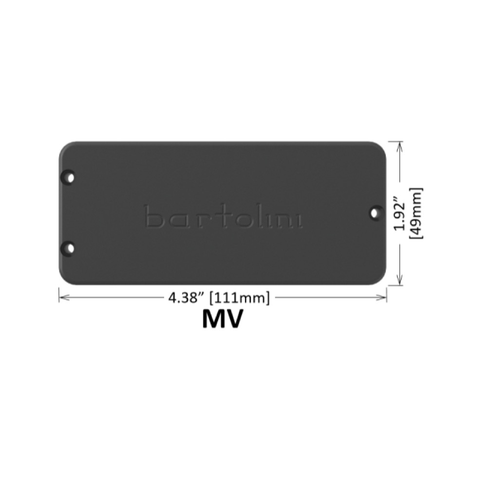Bartolini バルトリーニ 74MV5C 5-String Original Series MusicMan MV Shape 5弦ベース用ピックアップ サイズ表