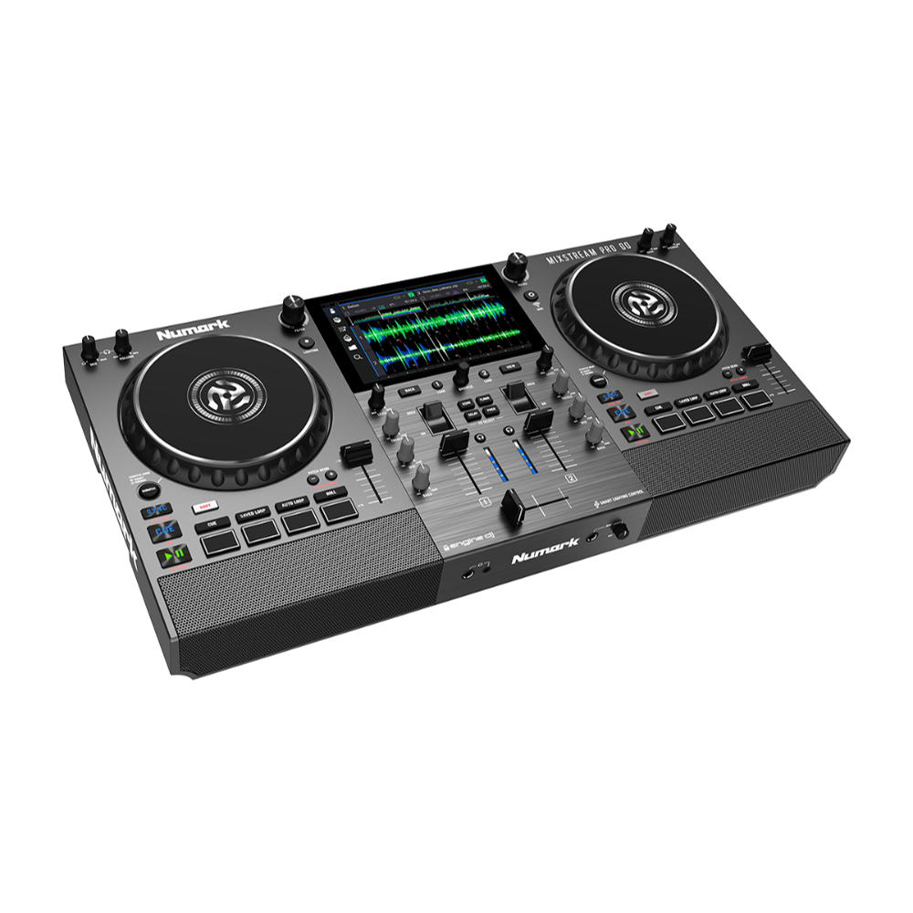 Numark ヌマーク Mixstream Pro Go 充電式バッテリー内蔵 オールインワン DJコントローラー アングル画像