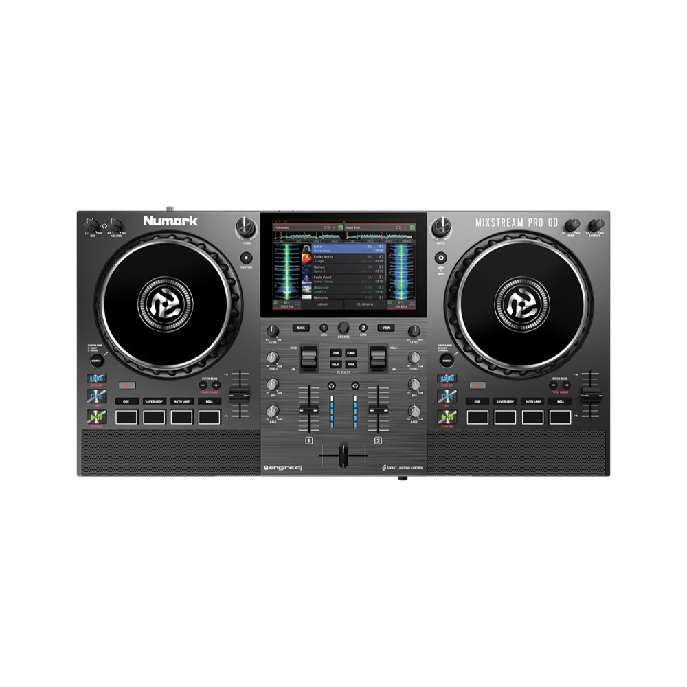 Numark ヌマーク Mixstream Pro Go 充電式バッテリー内蔵 オールインワン DJコントローラー 正面画像