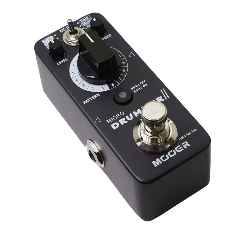 Mooer ムーアー Micro Drummer II ドラムマシンペダル エフェクター 本体斜画像