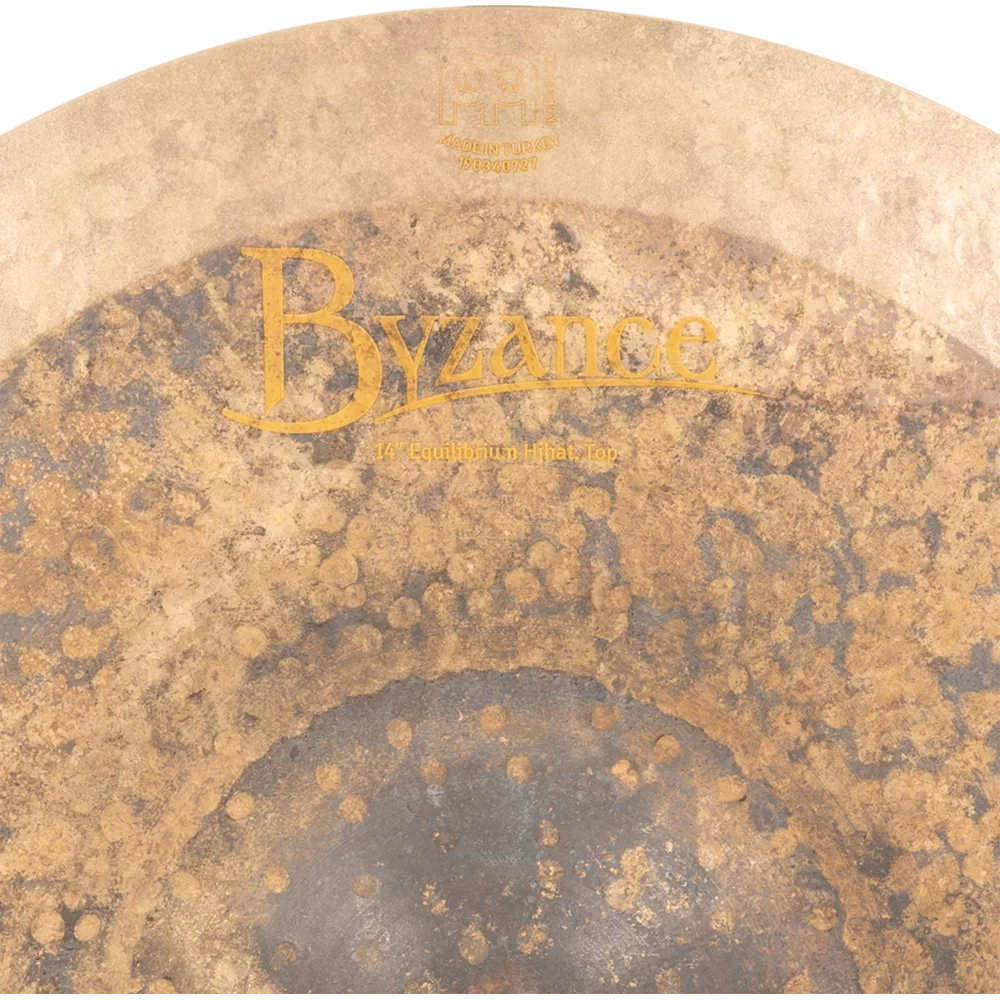 MEINL マイネル B14EQH 14” Byzance Vintage Matt Garstka’s signature cymbal Equilibrium HiHat ハイハット トップ&ボトム トップロゴ部分アップ