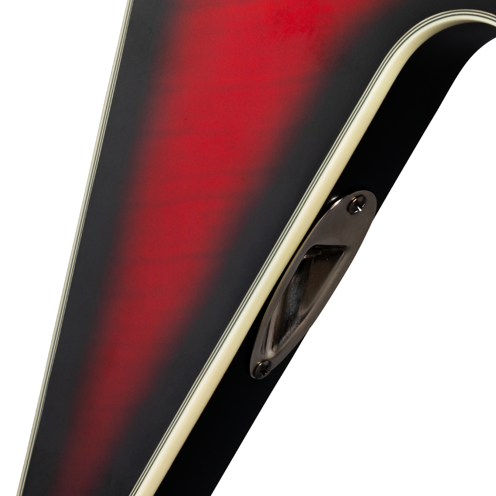 Epiphone エピフォン Dave Mustaine Flying V Prophecy Aged Dark Red Burst エレキギター ボディアップ画像2