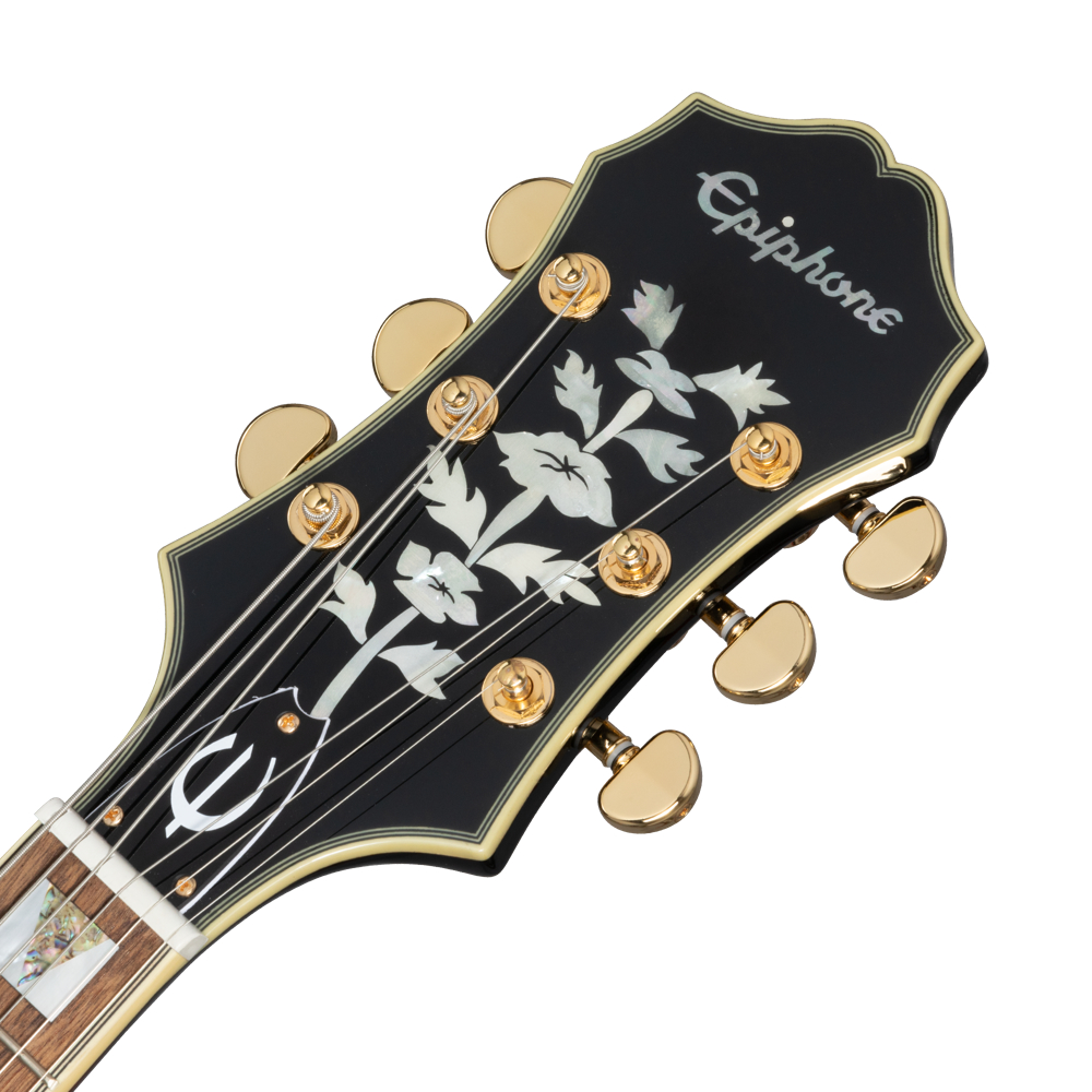 Epiphone エピフォン Broadway Vintage Sunburst エレキギター ヘッド画像