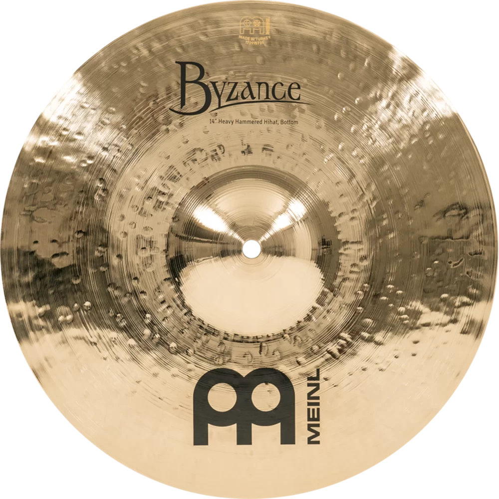 MEINL マイネル B14HHH-B 14” Byzance Brilliant Heavy Hammered Hihat ハイハット トップ＆ボトム ボトム表