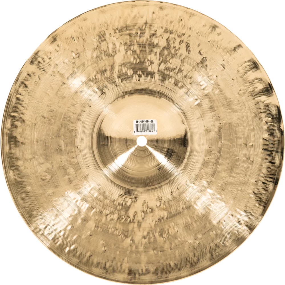 MEINL マイネル B14HHH-B 14” Byzance Brilliant Heavy Hammered Hihat ハイハット トップ＆ボトム ボトム裏