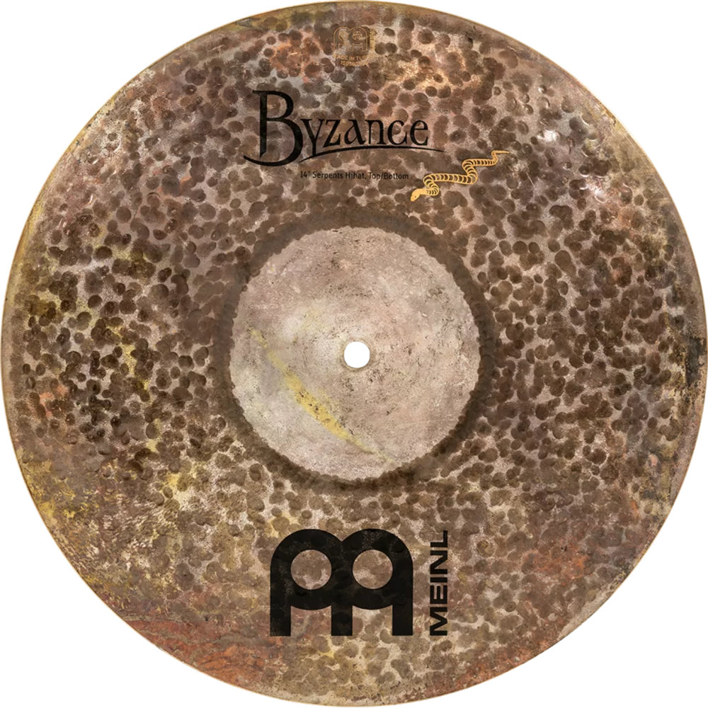 MEINL マイネル B14SH-B 14” Byzance Brilliant Derek Roddy’s signature cymbal Serpents Hihat ハイハット トップ&ボトム ボトム表正面