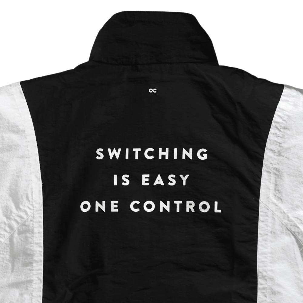 One Control ワンコントロール ロゴ入りトラックジャケット ブラック Lサイズ バックプリント画像