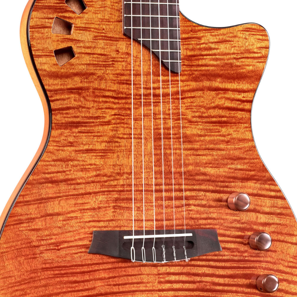 Cordoba コルドバ STAGE GUITAR Natural Amber エレクトリッククラシックギター ブリッジ付近画像