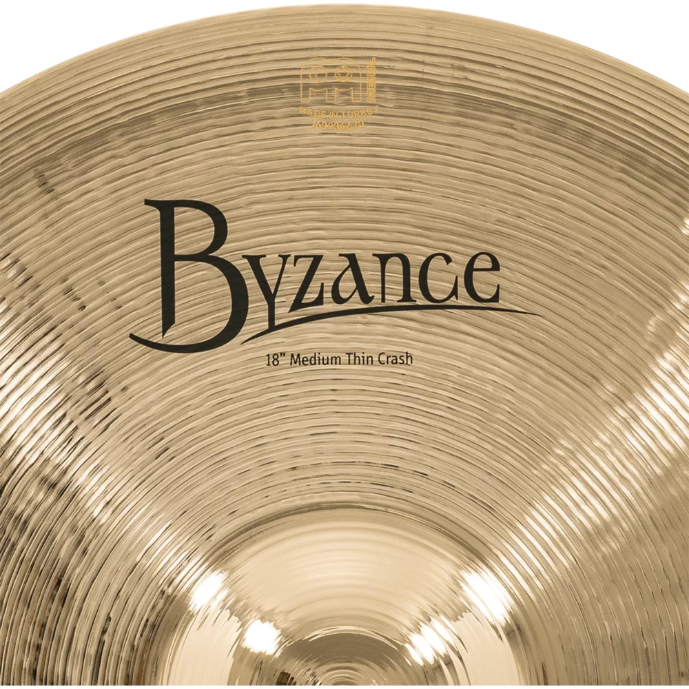 MEINL マイネル B18MTC-B Byzance Brilliant 18” MEDIUM THIN Crash クラッシュシンバル ロゴ