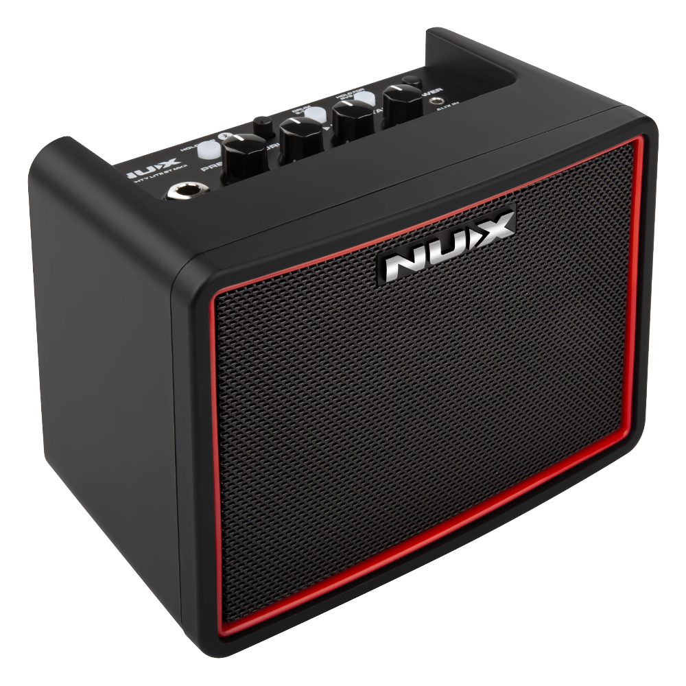NUX ニューエックス Mighty Lite BT MKII 小型アンプ コンボ ギター用 ベース用 モデリングアンプ 斜めアングル画像