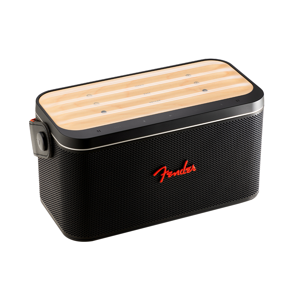 Fender Audio フェンダー オーディオ RIFF-BLACK Bluetooth Speaker ポータブルブルートゥーススピーカー 左斜めアングル画像