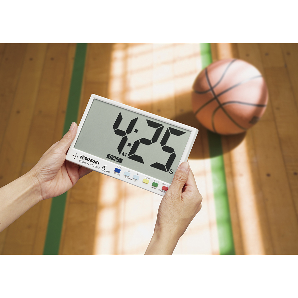SUZUKI スズキ STEX-06P スクールタイマー6 plus バスケットボール背景