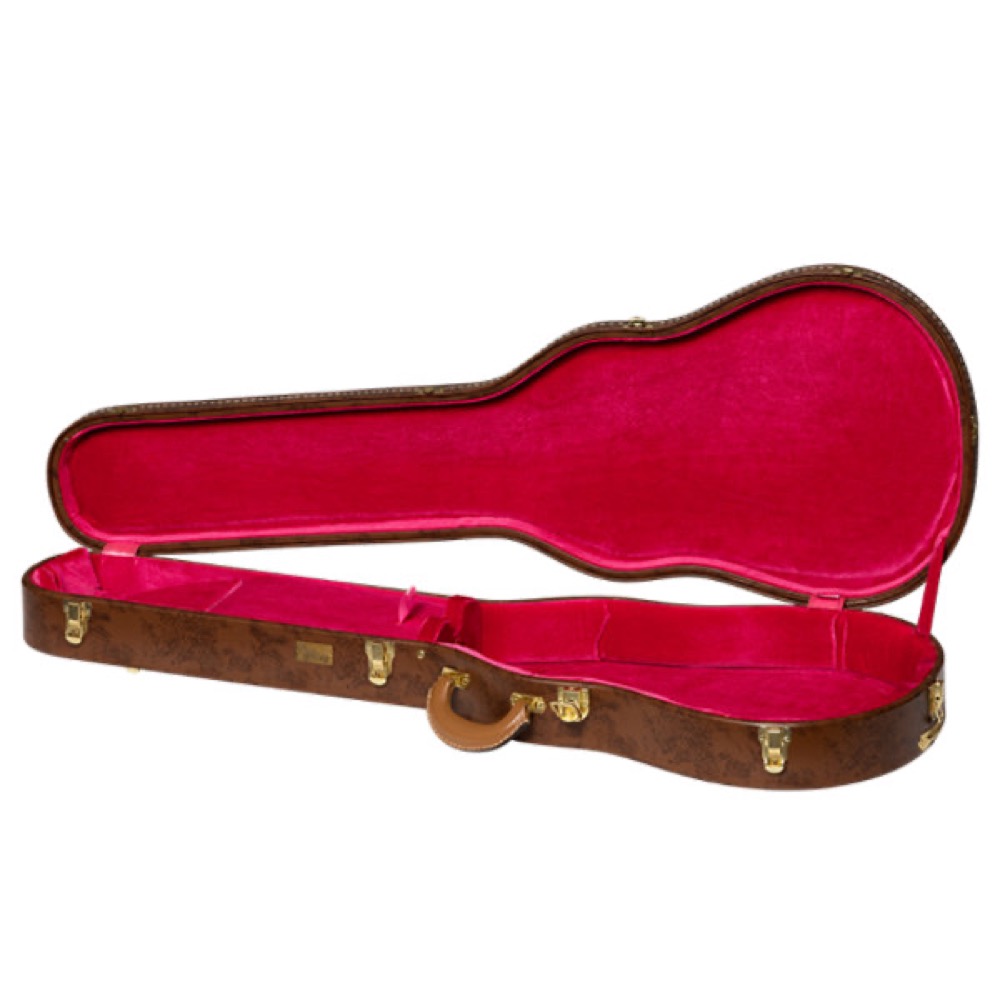 Gibson　エレキギター用ハードケース(50〜60年代のギブソンのケースにインスパイアされたケース)　Historic　Brown/Pink　Paul　Lifton　ASLFTCASE-5L-LPS　Les　web総合楽器店　Hardshell　”5-Latch”　ギブソン　Case，