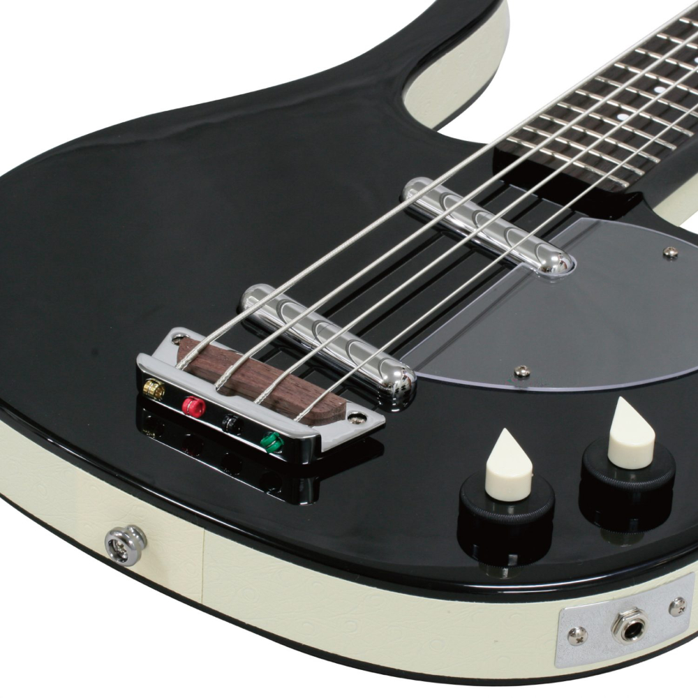 Danelectro ダンエレクトロ LONGHORN BASS BLK エレキベース ボディブリッジ側画像