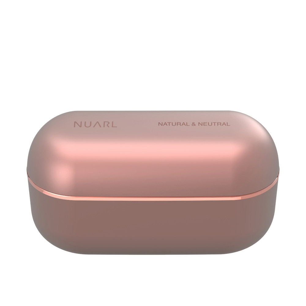 NUARL ヌアール mini3 EARBUDS コンパクト 完全ワイヤレスイヤホン MINI3-RG （ローズゴールド） 充電ケースの蓋を閉じた状態