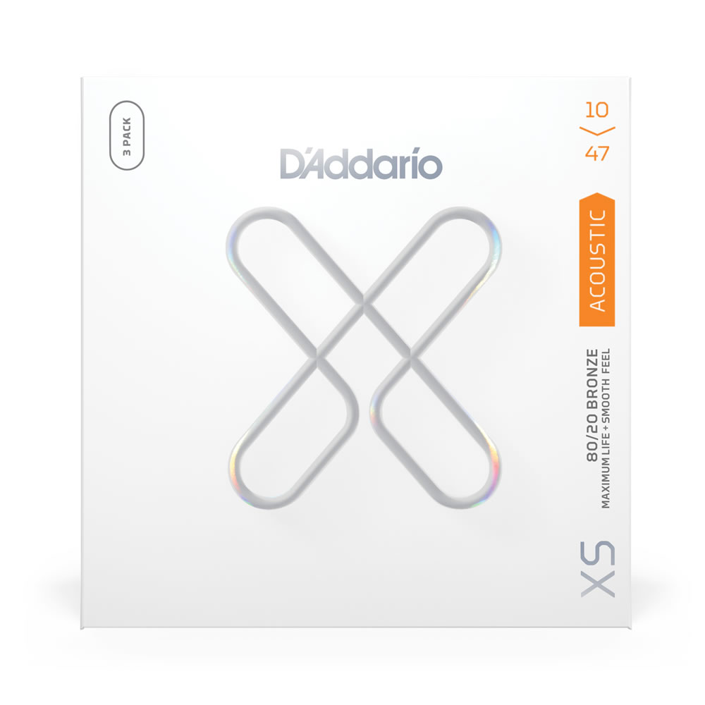 【3セットパック】 D’Addario ダダリオ XSABR1047-3P XS 80/20 BR Extra Light 10-47 アコースティックギター弦 コーティング弦 80/20ブロンズ