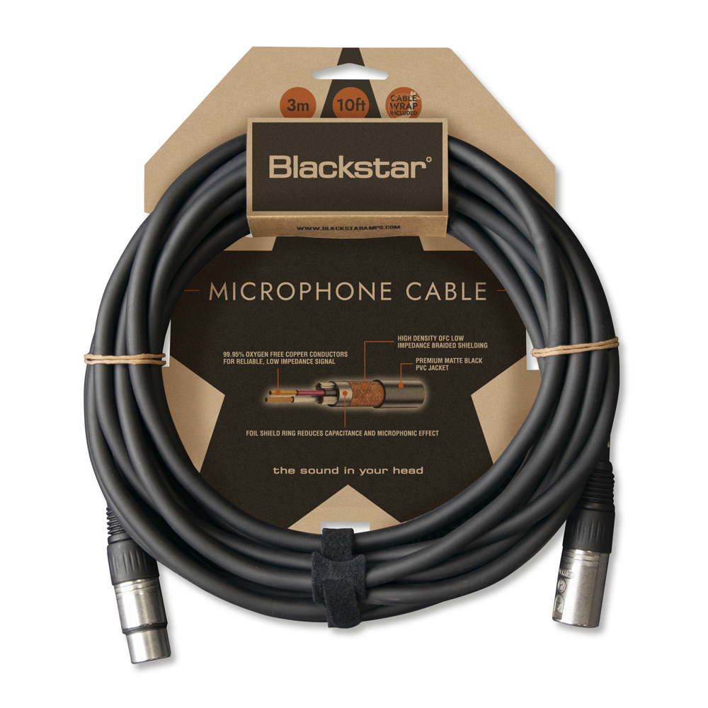 BLACKSTAR ブラックスター XLR CABLE 3M F/M マイクケーブル 3メートル 両側XLRプラグ(オス/メス)
